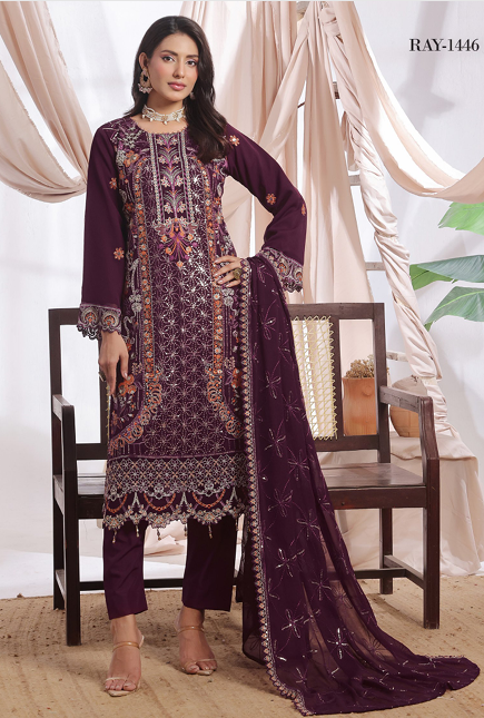 AAINA Luxury EMB Chiffon-1